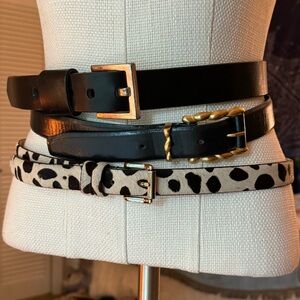 TOP BELT: vintage leather with SILVER BUCKLE